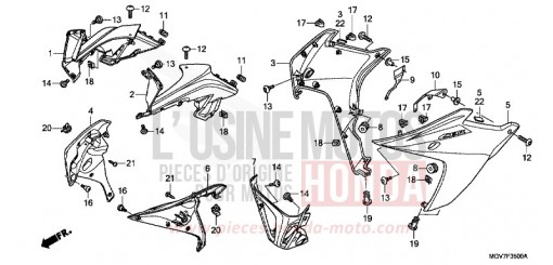 CAPOT INFERIEUR CBR600FB de 2011